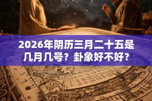 2026年阴历三月二十五是几月几号?卦象好不好? 2026年阴历三月二十五是几月几号?卦象好不好?