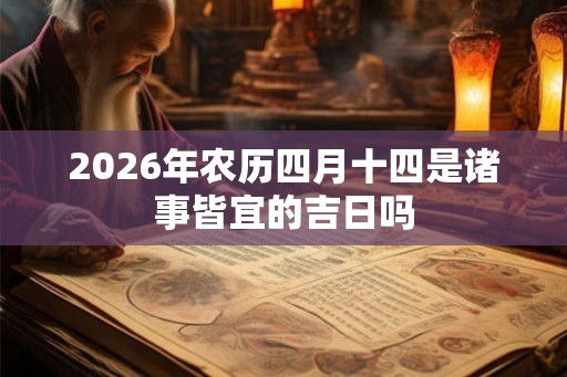2026年农历四月十四是诸事皆宜的吉日吗