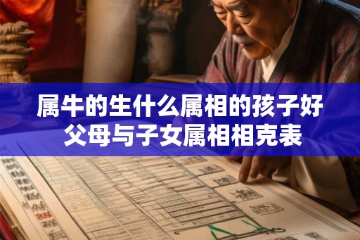 属牛的生什么属相的孩子好 父母与子女属相相克表