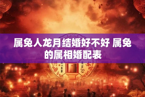 属兔人龙月结婚好不好 属兔的属相婚配表