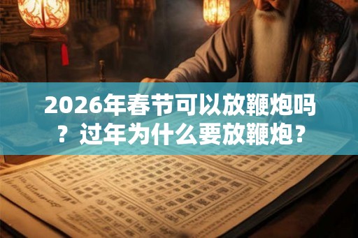 2026年春节可以放鞭炮吗？过年为什么要放鞭炮？