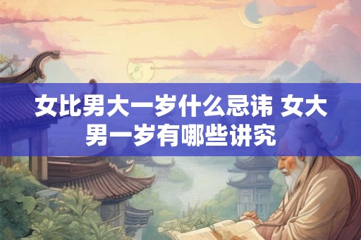 女比男大一岁什么忌讳 女大男一岁有哪些讲究