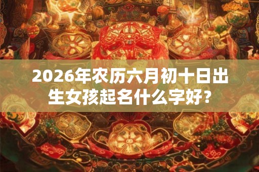 2026年农历六月初十日出生女孩起名什么字好? 2026年农历六月初十日出生女孩起名什么字好?