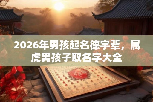 2026年男孩起名德字辈,属虎男孩子取名字大全 2026年男孩起名德字辈,属虎男孩子取名字大全