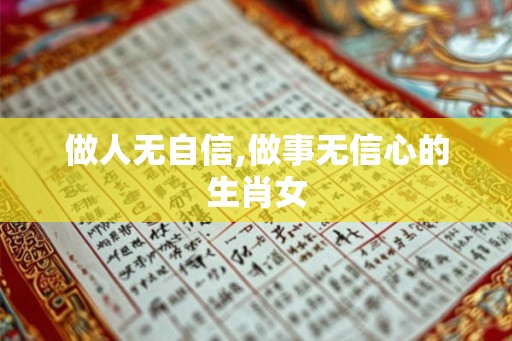 做人无自信,做事无信心的生肖女