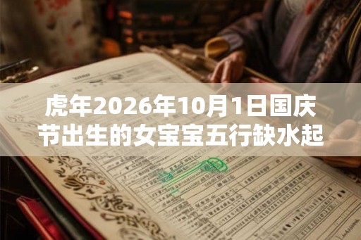 虎年2026年10月1日国庆节出生的女宝宝五行缺水起名精选