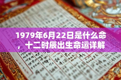 1979年6月22日是什么命，十二时辰出生命运详解