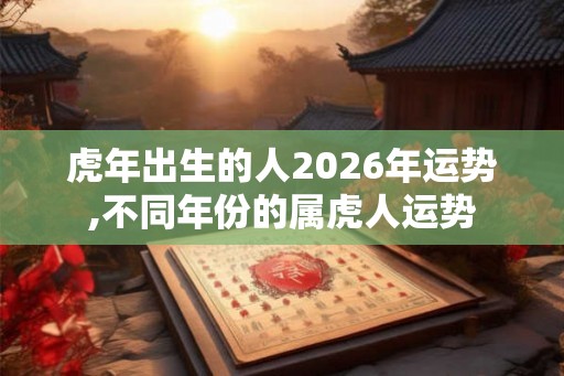 虎年出生的人2026年运势,不同年份的属虎人运势