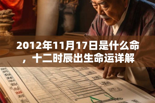 2012年11月17日是什么命，十二时辰出生命运详解
