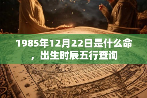 1985年12月22日是什么命,出生时辰五行查询 1985年12月22日是什么命,出生时辰五行查询