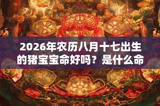 2026年农历八月十七出生的猪宝宝命好吗？是什么命？