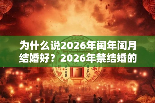 为什么说2026年闰年闰月结婚好？2026年禁结婚的属相？