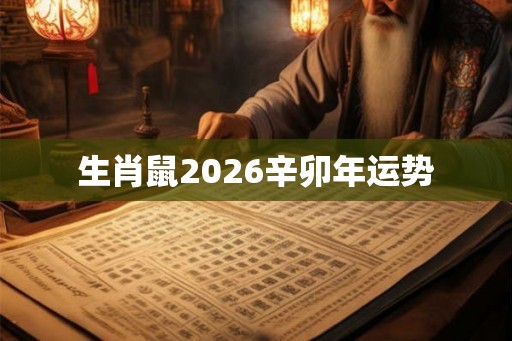 生肖鼠2026辛卯年运势