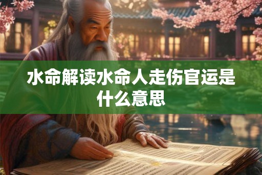 水命解读水命人走伤官运是什么意思 水命解读水命人走伤官运是什么意思