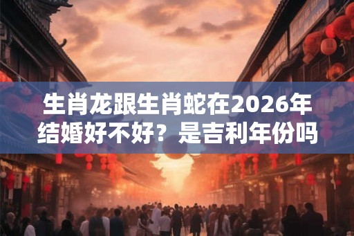 生肖龙跟生肖蛇在2026年结婚好不好？是吉利年份吗？