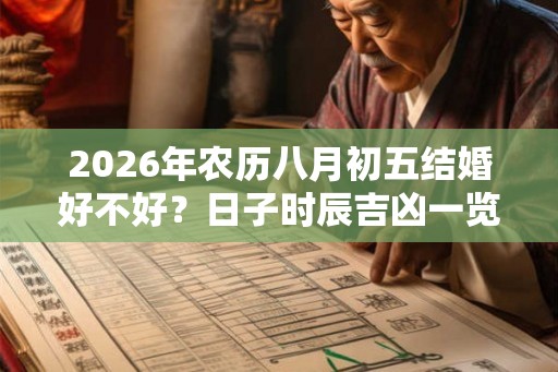 2026年农历八月初五结婚好不好？日子时辰吉凶一览！