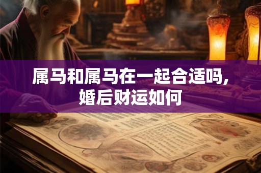 属马和属马在一起合适吗,婚后财运如何
