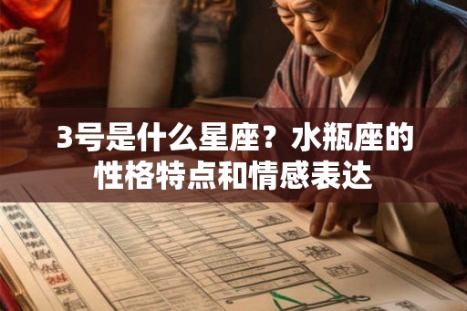 3号是什么星座？水瓶座的性格特点和情感表达