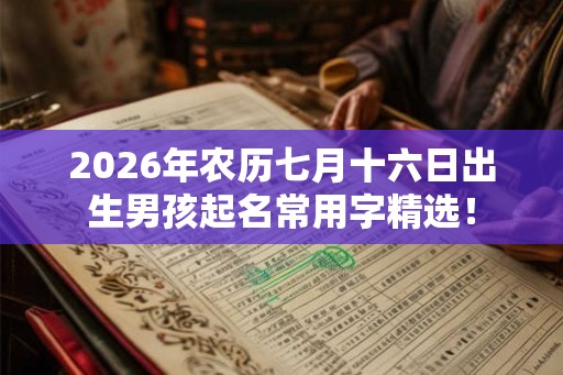 2026年农历七月十六日出生男孩起名常用字精选! 2026年农历七月十六日出生男孩起名常用字精选!