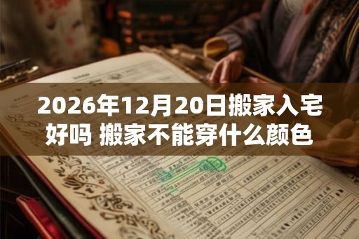2026年12月20日搬家入宅好吗 搬家不能穿什么颜色的衣服