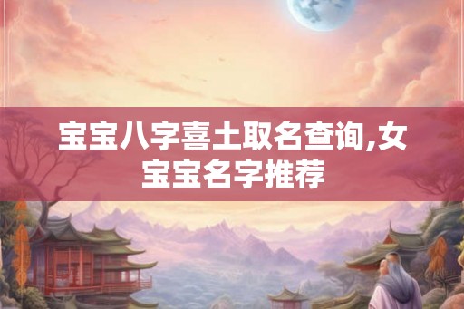 宝宝八字喜土取名查询,女宝宝名字推荐 宝宝八字喜土取名查询,女宝宝名字推荐