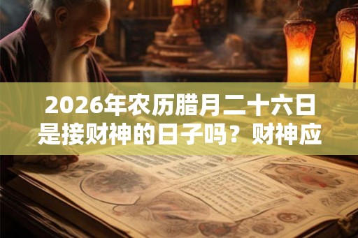 2026年农历腊月二十六日是接财神的日子吗？财神应该怎么接？