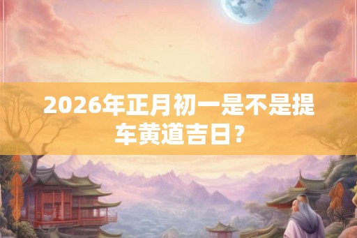 2026年正月初一是不是提车黄道吉日？
