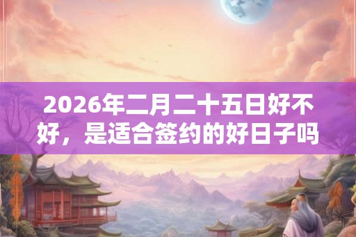 2026年二月二十五日好不好，是适合签约的好日子吗？