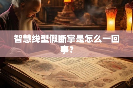 智慧线型假断掌是怎么一回事? 智慧线型假断掌是怎么一回事?