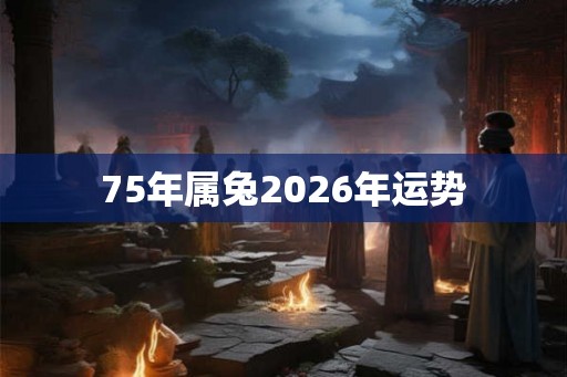 75年属兔2026年运势