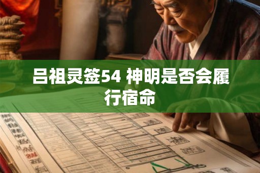 吕祖灵签54 神明是否会履行宿命 吕祖灵签54 神明是否会履行宿命