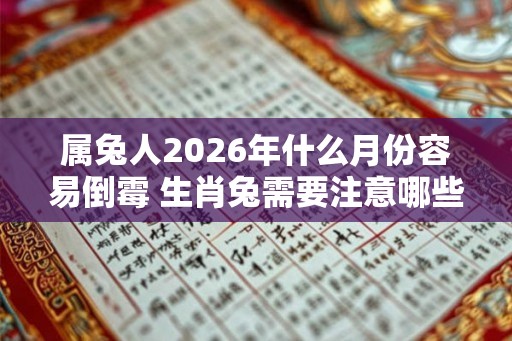 属兔人2026年什么月份容易倒霉 生肖兔需要注意哪些方面