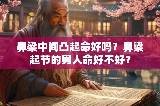 鼻梁中间凸起命好吗？鼻梁起节的男人命好不好？