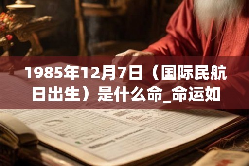 1985年12月7日（国际民航日出生）是什么命_命运如何