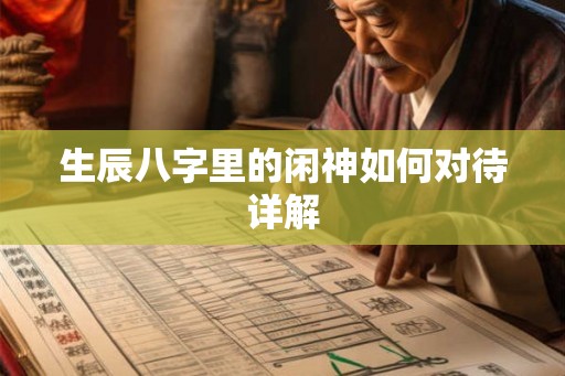 生辰八字里的闲神如何对待详解