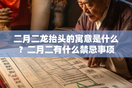 二月二龙抬头的寓意是什么？二月二有什么禁忌事项