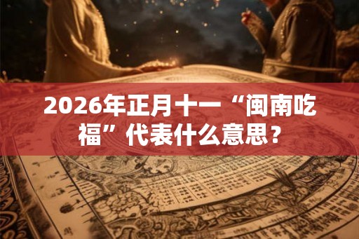 2026年正月十一“闽南吃福”代表什么意思？