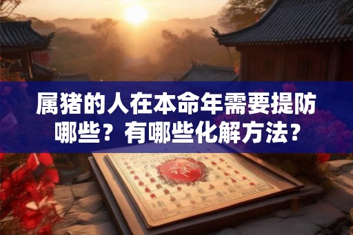 属猪的人在本命年需要提防哪些？有哪些化解方法？