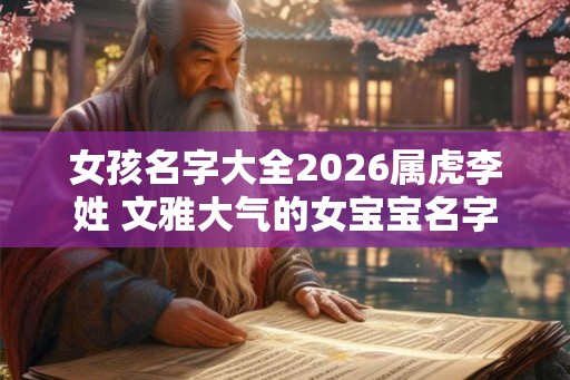 女孩名字大全2026属虎李姓 文雅大气的女宝宝名字