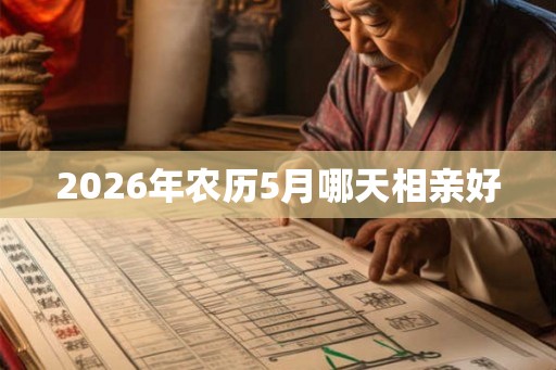 2026年农历5月哪天相亲好
