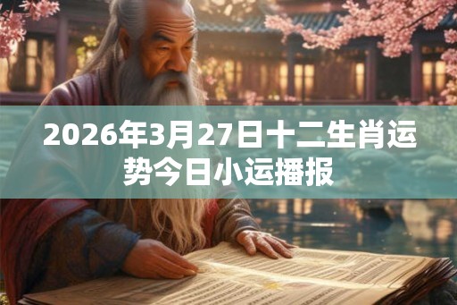 2026年3月27日十二生肖运势今日小运播报 2026年3月27日十二生肖运势今日小运播报