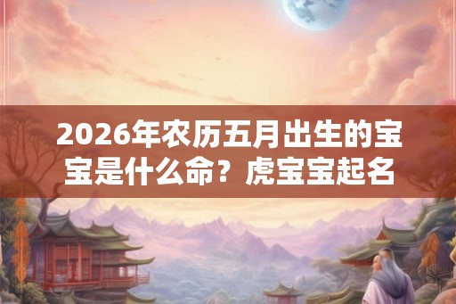 2026年农历五月出生的宝宝是什么命？虎宝宝起名