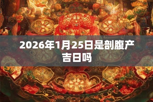 2026年1月25日是剖腹产吉日吗