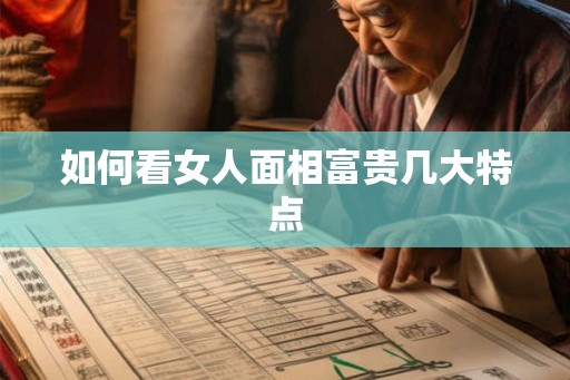 如何看女人面相富贵几大特点