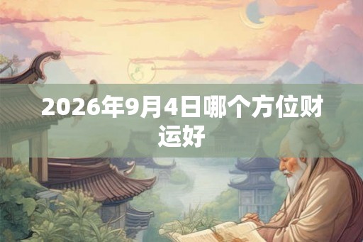 2026年9月4日哪个方位财运好