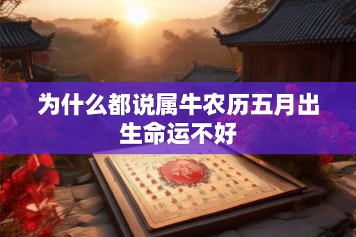 为什么都说属牛农历五月出生命运不好
