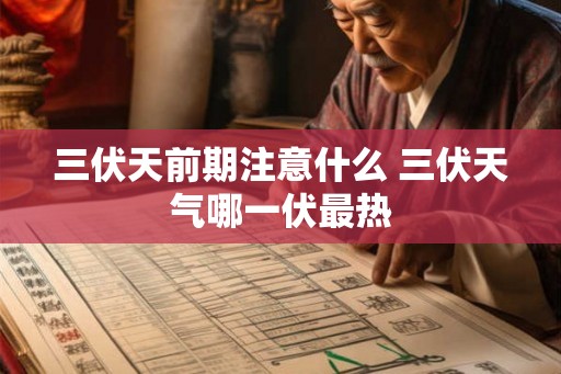 三伏天前期注意什么 三伏天气哪一伏最热