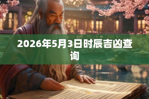 2026年5月3日时辰吉凶查询