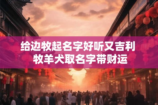 给边牧起名字好听又吉利 牧羊犬取名字带财运 给边牧起名字好听又吉利 牧羊犬取名字带财运