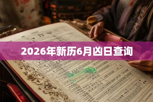 2026年新历6月凶日查询
